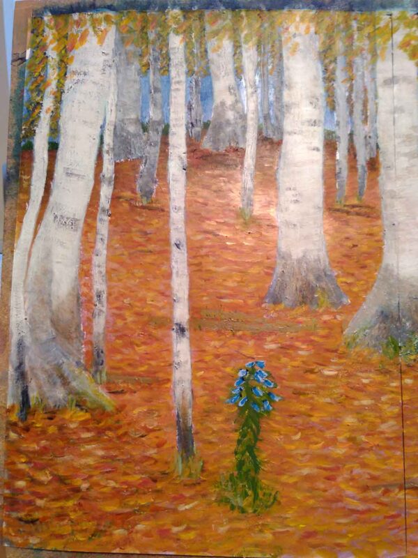 Birches-1,-Acrylics-on-A4-Paper-Inspired-by-a-Glimt-Landscape